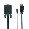 Cablexpert HDMI to VGA and Audio Adapter Cable, Single Port, 1.8m, Black | Cablexpert