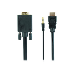 Cablexpert HDMI to VGA and Audio Adapter Cable, Single Port, 1.8m, Black | Cablexpert