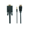 Cablexpert HDMI to VGA and Audio Adapter Cable, Single Port, 1.8m, Black | Cablexpert