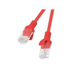 Lanberg Patchcord CAT.5E UTP 0.25M fluke passed 10-pack, Red | PCU5-20CC-0025-R