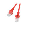 Lanberg Patchcord CAT.5E UTP 0.25M fluke passed 10-pack, Red | PCU5-20CC-0025-R