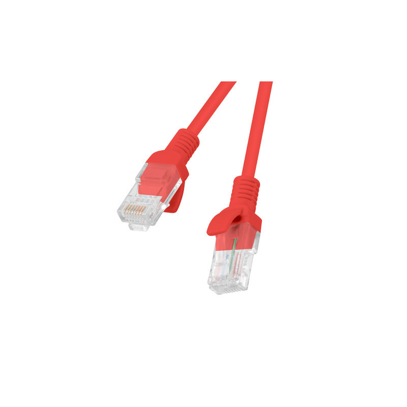 Lanberg Patchcord CAT.5E UTP 0.5M fluke passed 10-pack, Red | PCU5-20CC-0050-R