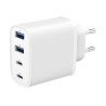 Gembird 4-port 40 W GaN USB PowerDelivery fast charger, White | TA-UC-2A2C-PD40-01-W | 2 x 4 pin USB Type A, 2 x 24 pin USB-C