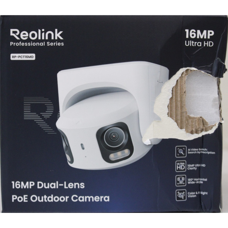 SALE OUT. Reolink PoE 4K 16MP Dual Lens and 180 panoramic view Camera | Reolink UHD Dual-Lens PoE Surveillance Camera with 180 P