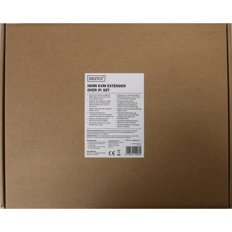 SALE OUT. DIGITUS HDMI KVM Extender over IP, Set, DEMO | SALE OUT. | Digitus | HDMI KVM Extender over IP, Set | DS-55202 | DEMO
