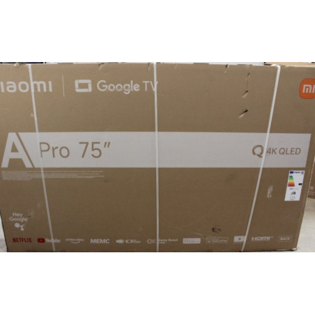 SALE OUT. Xiaomi QLED TV A Pro 2026 75" | SALE OUT. Xiaomi QLED TV A Pro 2026 | 75 | Smart TV | Google TV | 4K UHD | DAMAGED PAC