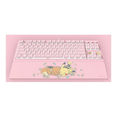 Razer Ornata V3 Tenkeyless | Gaming keyboard | Wired | US | Razer Mecha-Membrane Switches | Wrist Rest | Pikachu Eevee Edition