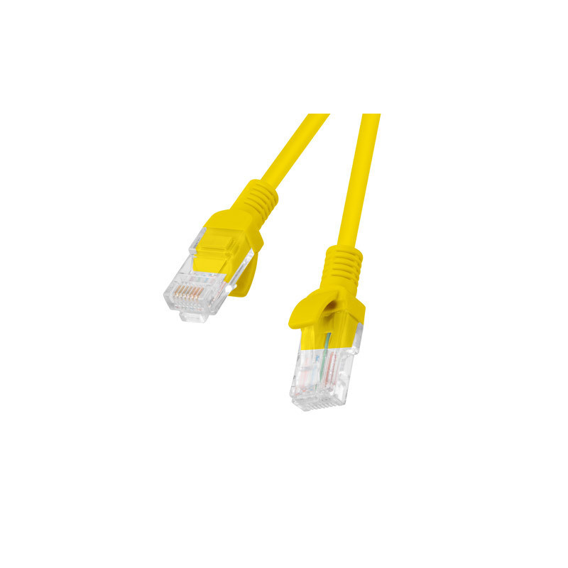 Lanberg Patchcord CAT.5E UTP 0.25M fluke passed 10-pack, Yellow | PCU5-20CC-0025-Y