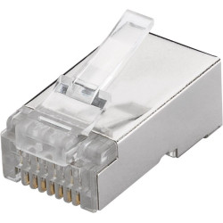 Goobay 93829 RJ45 plug, CAT 6 STP shielded | for round cable for stranded and solid inner conductor Technical specifications Con