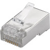 Goobay 93829 RJ45 plug, CAT 6 STP shielded | for round cable for stranded and solid inner conductor Technical specifications Con