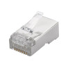 Goobay 93829 RJ45 plug, CAT 6 STP shielded | for round cable for stranded and solid inner conductor Technical specifications Con