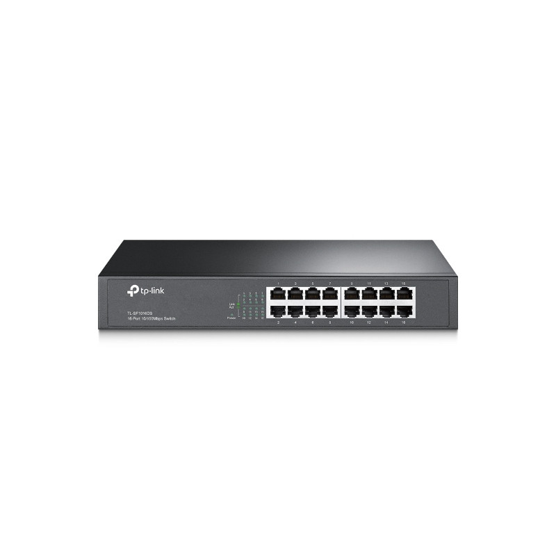 TP-LINK | Switch | TL-SF1016DS | Unmanaged | Desktop/Rackmountable | 10/100 Mbps (RJ-45) ports quantity 16 | Power supply type E