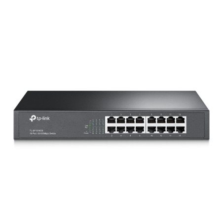 TP-LINK | Switch | TL-SF1016DS | Unmanaged | Desktop/Rackmountable | 10/100 Mbps (RJ-45) ports quantity 16 | Power supply type E