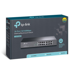 TP-LINK | Switch | TL-SF1016DS | Unmanaged | Desktop/Rackmountable | 10/100 Mbps (RJ-45) ports quantity 16 | Power supply type E
