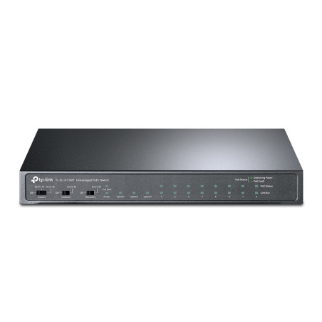 TP-LINK | 8-Port 10/100Mbps + 3-Port Gigabit Desktop Switch with 8-Port PoE+ | LS1008 | Unmanaged | Desktop | Power supply type 