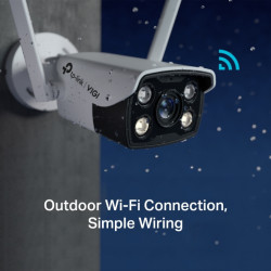 TP-LINK | VIGI 4MP Outdoor Full-Color Wi-Fi Network Camera | VIGI C340-W | Bullet | 4 MP | 4 mm | IP66 | H.265+/H.265/H.264+/H.2
