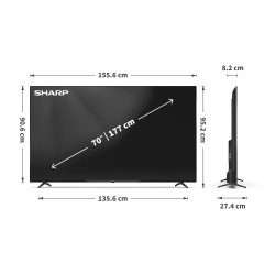 Sharp 70HL4265E 70" (178cm) 4K Ultra HD LED Google TV | Sharp