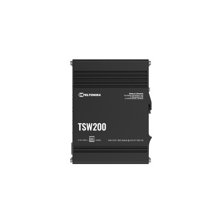 Teltonika | TSW200 | Industrial POE+ Ethernet Switch | DIN rail mountable | SFP ports quantity 2 | PoE+ ports quantity 8