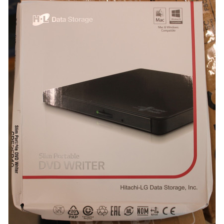 SALE OUT. H.L Data Storage Ultra Slim Portable DVD-Writer | GP57EB40 | Interface USB 2.0 | DVD R/RW | CD read speed 24 x | CD wr