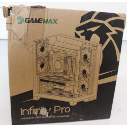 SALE OUT. Gamemax | Case | INFINITY PRO BK | ATX | Gamemax Case | INFINITY PRO BK | ATX | DAMAGED PACKAGING AND GLASS. DETACHED 