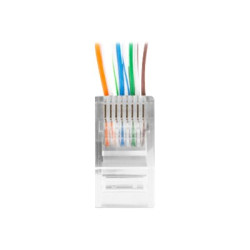 Lanberg RJ45 CAT.5E UTP PLUG 8P8C Pass through type (100 pcs), Transparent | Lanberg
