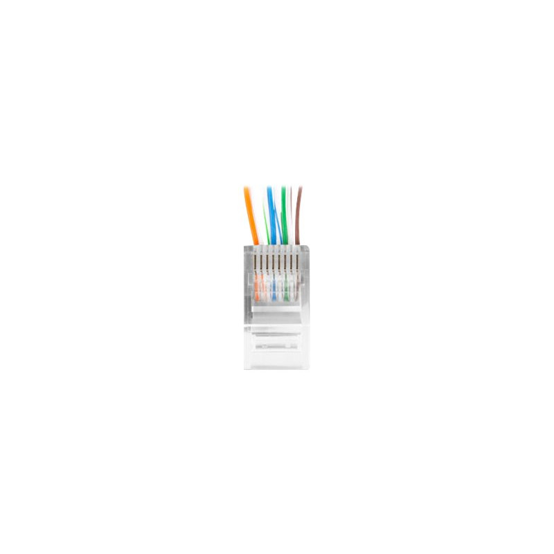 Lanberg RJ45 CAT.5E UTP PLUG 8P8C Pass through type (100 pcs), Transparent | Lanberg