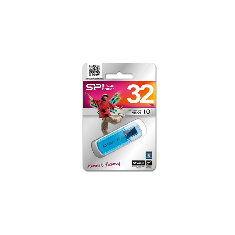 Silicon Power | Helios 101 | 32 GB | USB 2.0 | Blue