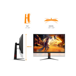 AOC CQ27G4Z2 Curved 34" 2560x1440/16:9/350cd/m2/1ms HDMI, DisplayPort, USB, Headphone out | AOC