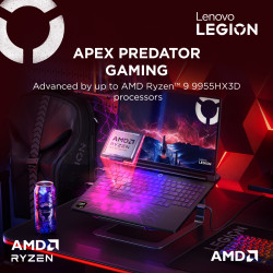 Lenovo Legion Pro 7 16AFR10H | Eclipse Black | 16 " | OLED | WQXGA | 2560 x 1600 pixels | 240 Hz | Glossy | AMD Ryzen 9 | 9955HX