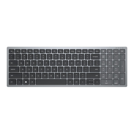 Dell | Keyboard | KB740 | Keyboard | Wireless | RU | Titan Gray | 2.4 GHz, Bluetooth 5.0 | 506 g