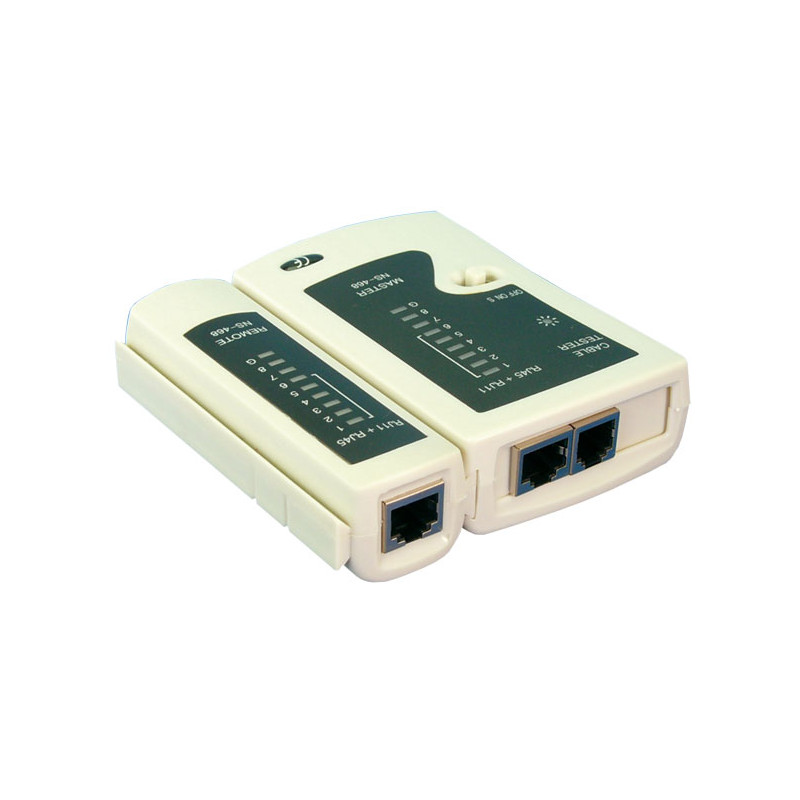 Logilink | Cable tester for RJ11, RJ12 and RJ45 with remote unit