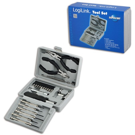 Logilink | Tool Set, 25pcs | Incl. transport boxThe set includes6x micro screwdrivers1x micro cutter1x mini telephone plier1x bi