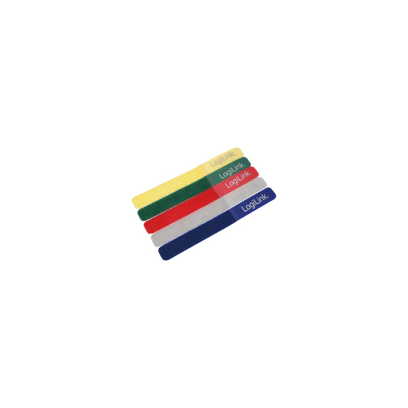 Cable Strap, 180*20mm, 5pcs, 5 colors | Logilink