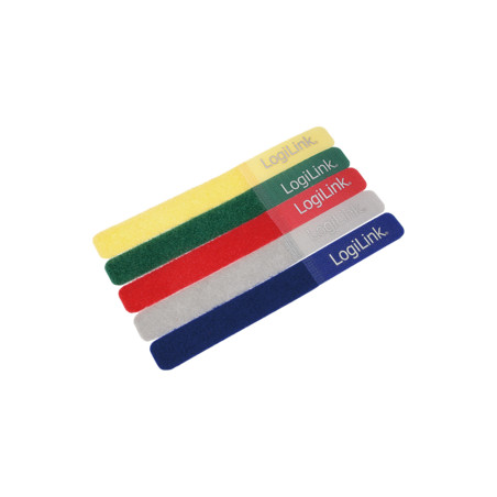 Cable Strap, 180*20mm, 5pcs, 5 colors | Logilink