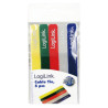 Cable Strap, 180*20mm, 5pcs, 5 colors | Logilink