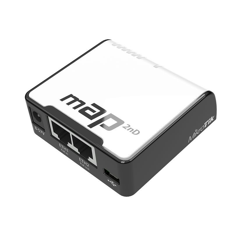 MikroTik | mAP RBmAP2nD | 802.11n | 10/100 Mbit/s | Ethernet LAN (RJ-45) ports 2 | MU-MiMO No | PoE in/out
