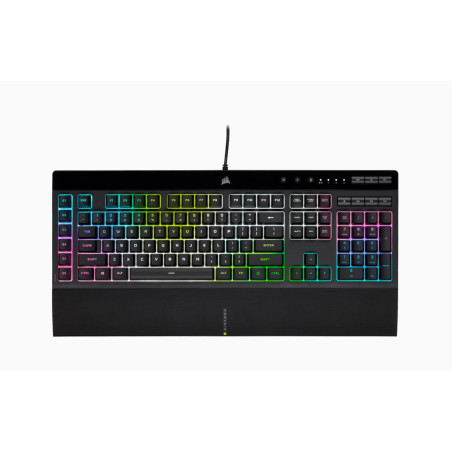 Corsair | Rubber Dome | Gaming Keyboard | K55 RGB PRO XT | Gaming keyboard | Wired | RGB LED light | US | Black