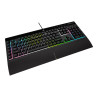 Corsair | Rubber Dome | Gaming Keyboard | K55 RGB PRO XT | Gaming keyboard | Wired | RGB LED light | US | Black