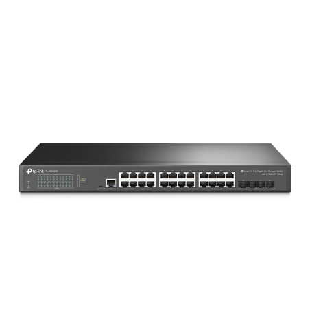 TP-LINK | 24-Port 10/100/1000Mbps Desktop Network Switch | SG3428X | Managed L2+ | Rackmountable | SFP+ ports quantity 4 | Power