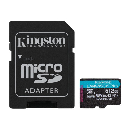 Kingston | microSD Memory Card | Canvas Go! Plus | 512 GB | microSDHC/SDXC | Flash memory class 10