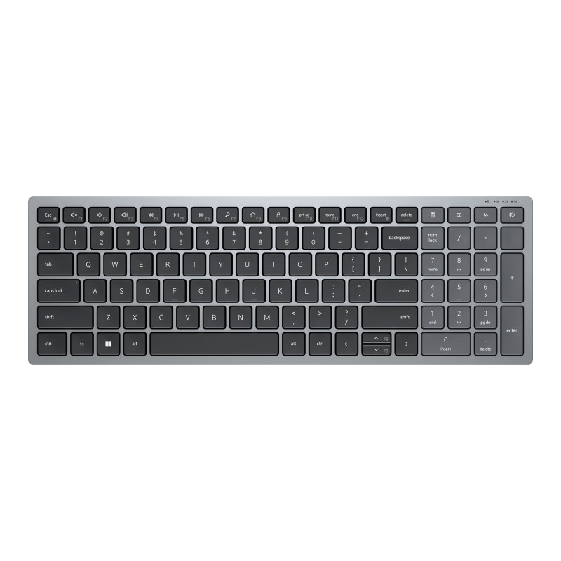 Dell | Keyboard | KB740 | Keyboard | Wireless | US | Titan Gray | 2.4 GHz, Bluetooth 5.0 | 506 g