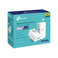TP-LINK | AV1000 Gigabit Passthrough Powerline ac Wi-Fi Kit | TL-WPA7617 KIT with TL-PA7017P | 10/100/1000 Mbit/s | Ethernet LAN
