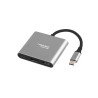 Natec Multi-Port Adapter, Fowler, USB-C, HDMI, USB 3.0 | Natec | USB-C Multiport Adapter | NMP-1607 | Grey | USB Type-C | 0.11 m