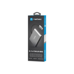 Natec Multi-Port Adapter, Fowler, USB-C, HDMI, USB 3.0 | Natec | USB-C Multiport Adapter | NMP-1607 | Grey | USB Type-C | 0.11 m
